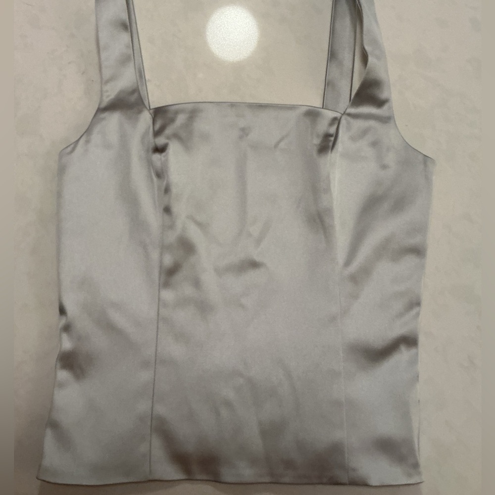 Abercrombie & Fitch Silver Satin Top